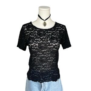 Elegant Black Lace Top